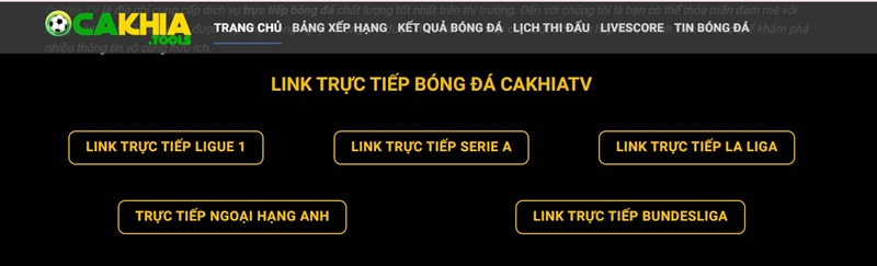 CaKhiaTV - Cập nhật link xem bóng đá hàng đầu